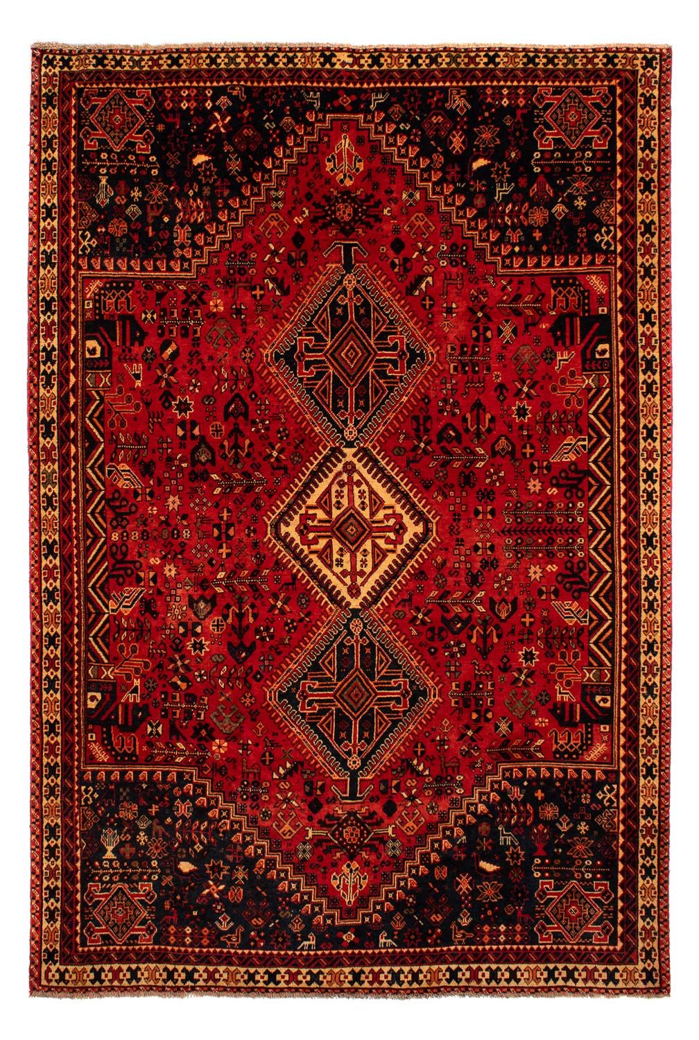 Persisk tæppe - Nomadisk - 289 x 199 cm - mørkerød