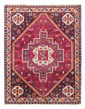 Persisk tæppe - Nomadisk - 153 x 118 cm - mørkerød
