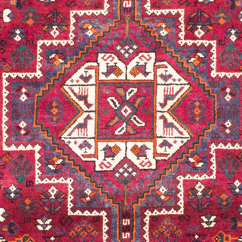 Persisk tæppe - Nomadisk - 153 x 118 cm - mørkerød