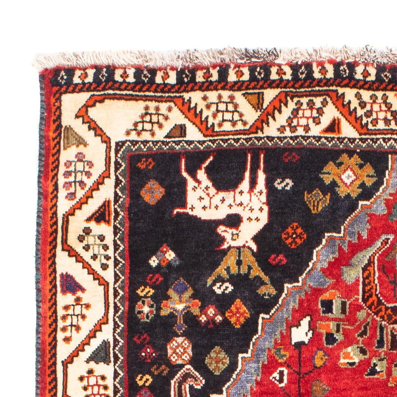 Persisk tæppe - Nomadisk - 166 x 114 cm - mørkerød
