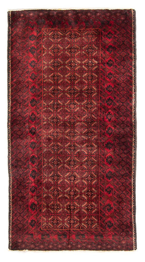 Løber Baluch-tæppe - 216 x 107 cm - mørkerød