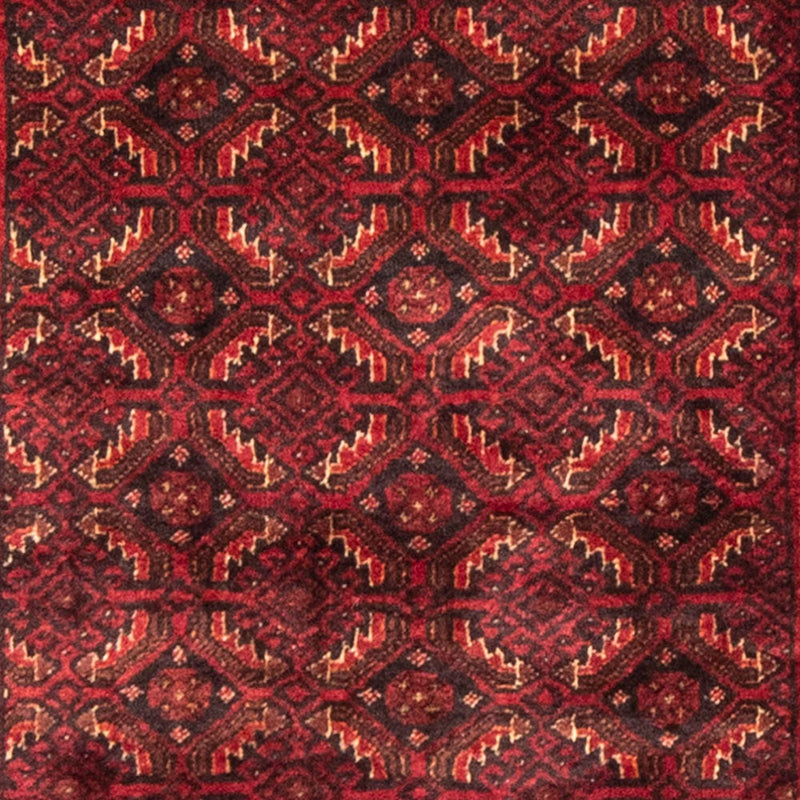 Løber Baluch-tæppe - 216 x 107 cm - mørkerød