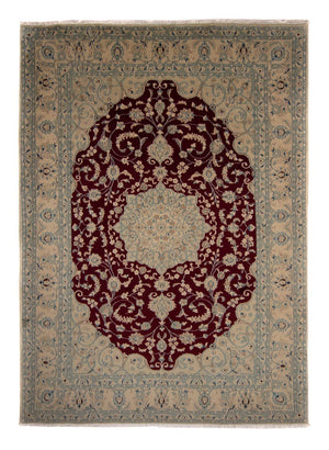 Persisk tæppe - Nain - 338 x 244 cm - mørkerød