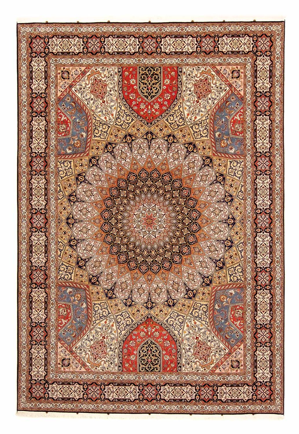 Persisk tæppe - Tabriz - Royal - 358 x 253 cm - lys brun