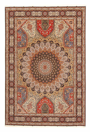 Persisk tæppe - Tabriz - Royal - 358 x 253 cm - lys brun