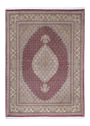 Persisk tæppe - Tabriz - 209 x 153 cm - mørkerød
