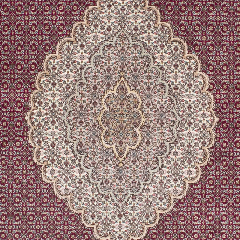 Persisk tæppe - Tabriz - 209 x 153 cm - mørkerød