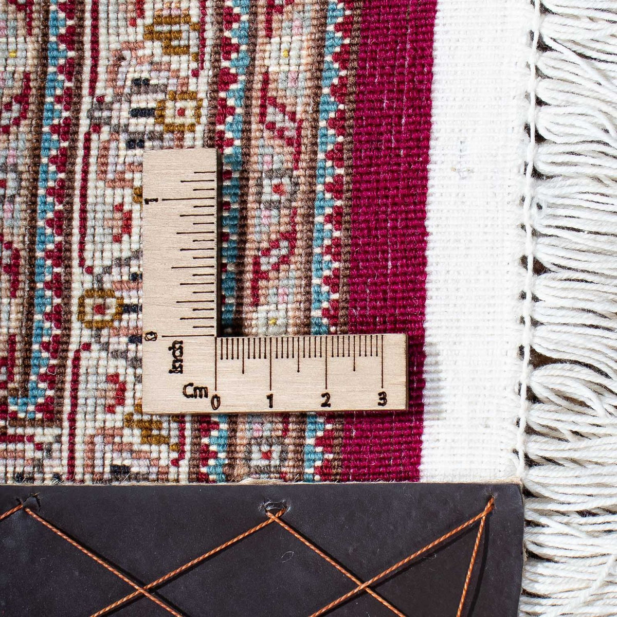 Persisk tæppe - Tabriz - 209 x 153 cm - mørkerød