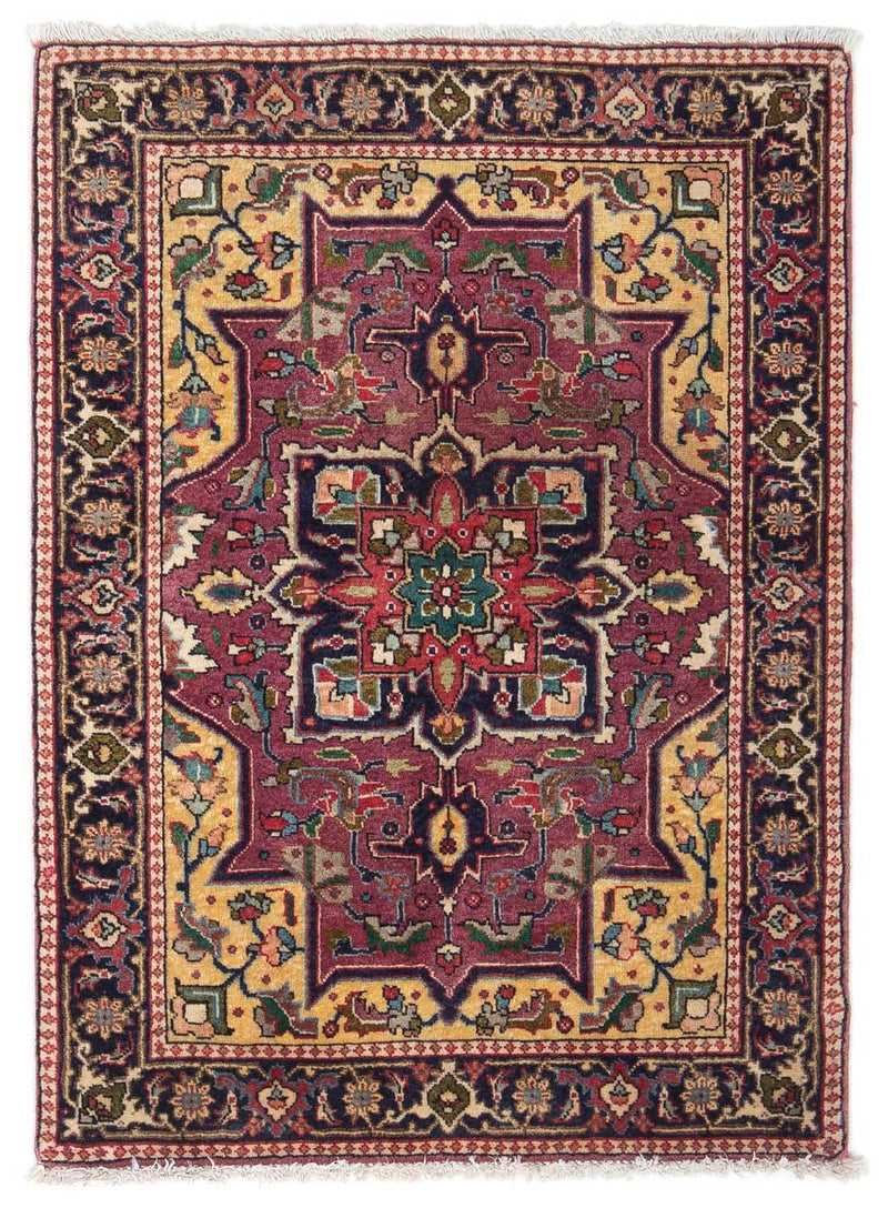 Persisk tæppe - Tabriz - 84 x 60 cm - mørkeblå