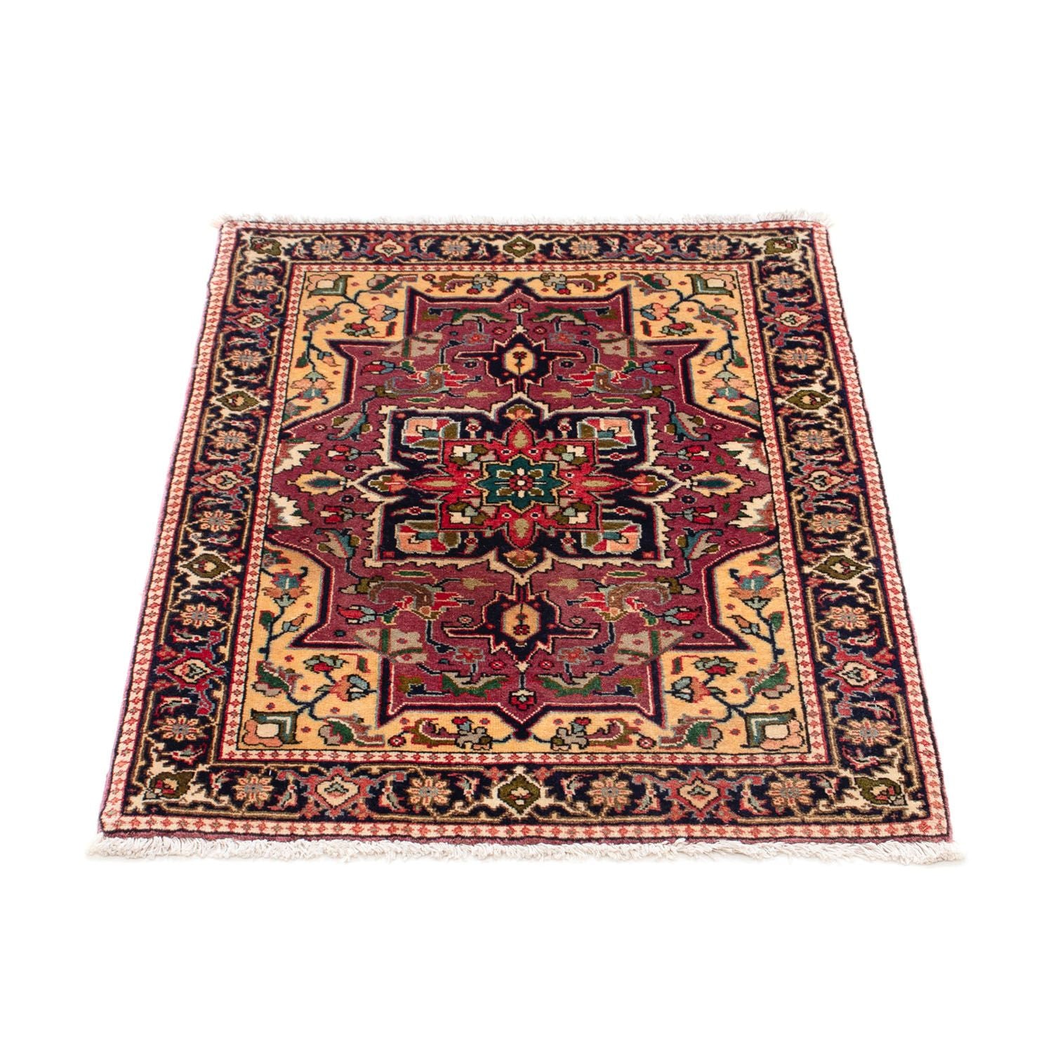 Persisk tæppe - Tabriz - 84 x 60 cm - mørkeblå