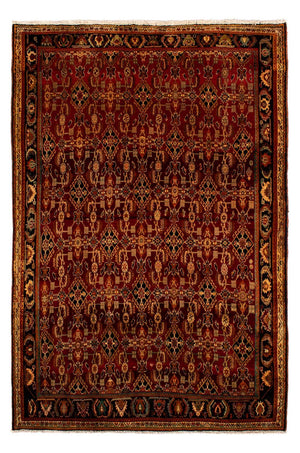 Persisk tæppe - Nomadisk - 308 x 212 cm - mørkerød