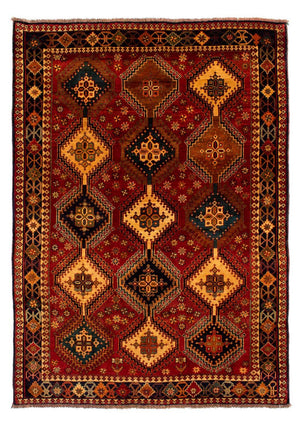 Persisk tæppe - Nomadisk - 282 x 200 cm - mørkerød