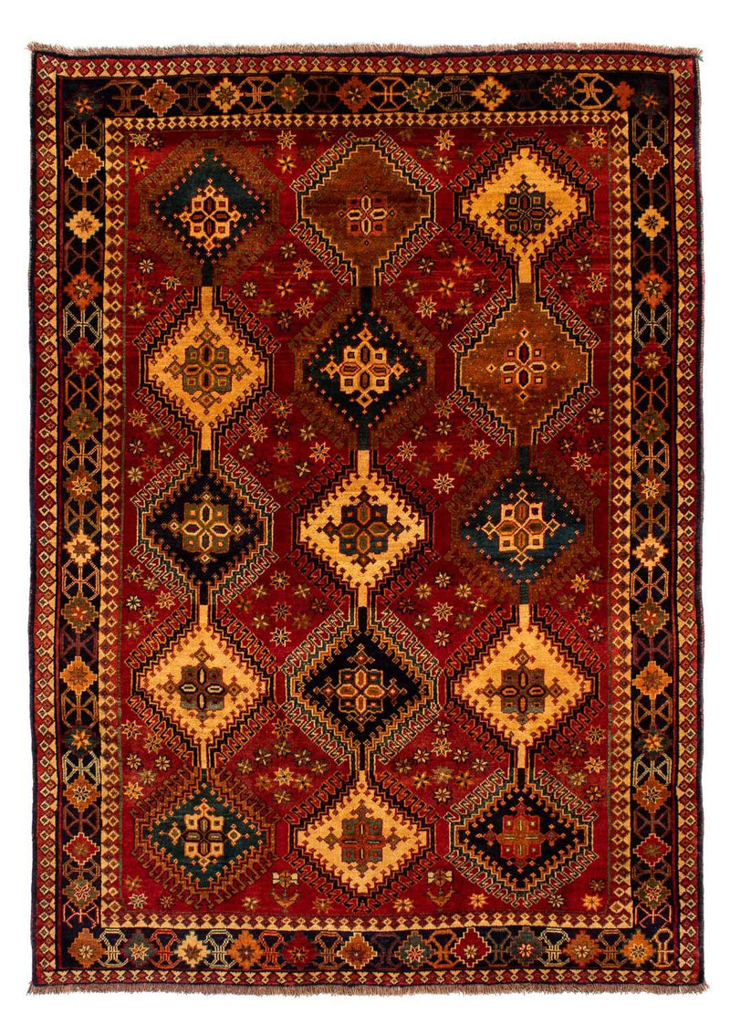 Persisk tæppe - Nomadisk - 282 x 200 cm - mørkerød