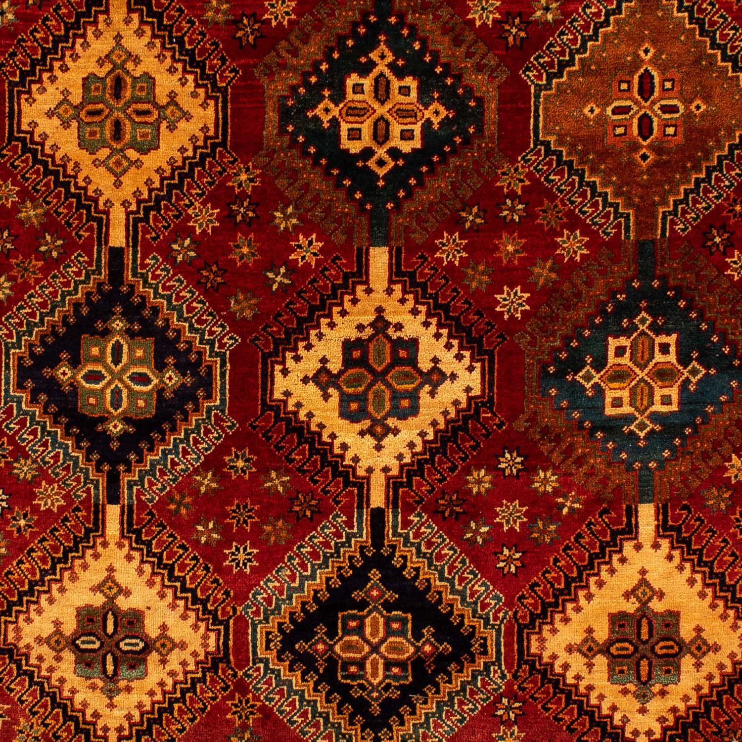 Persisk tæppe - Nomadisk - 282 x 200 cm - mørkerød
