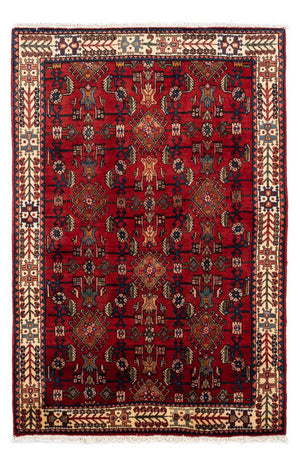 Persisk tæppe - Nomadisk - 155 x 103 cm - mørkerød