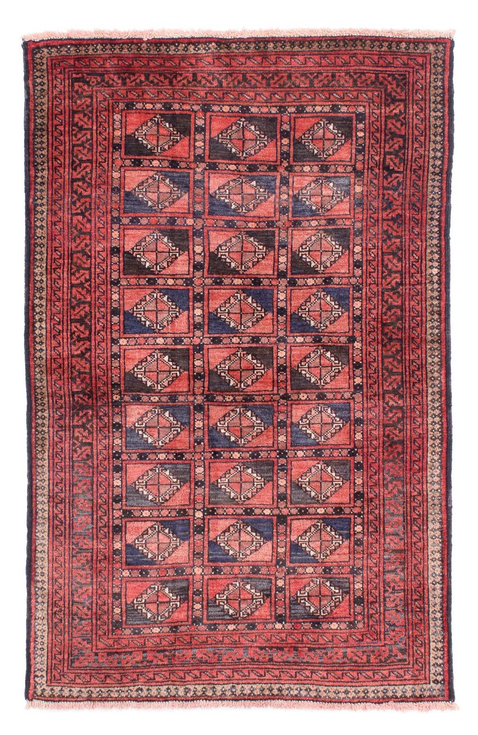 Baluch-tæppe - 151 x 91 cm - lysrød