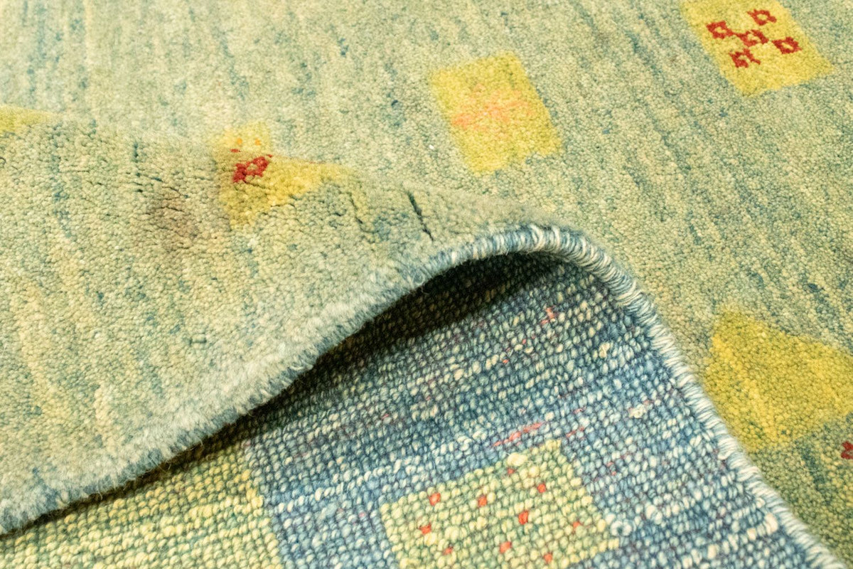 Gabbeh-tæppe - Persisk - 218 x 175 cm - lysegrøn