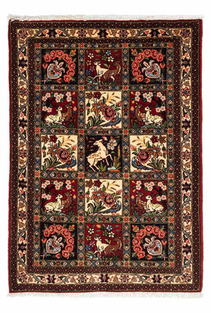 Persisk tæppe - Nomadisk - 160 x 108 cm - mørkerød