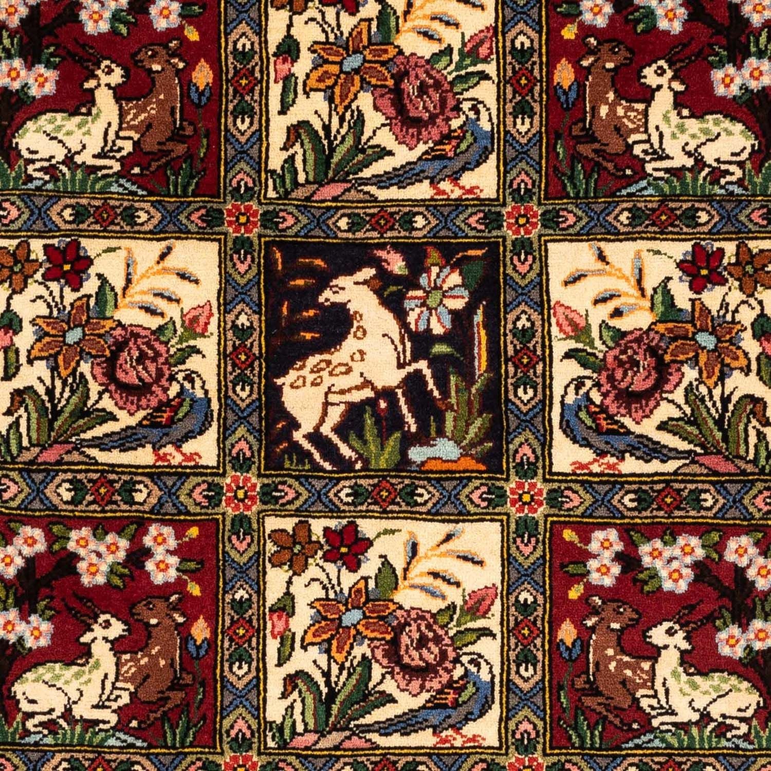 Persisk tæppe - Nomadisk - 160 x 108 cm - mørkerød