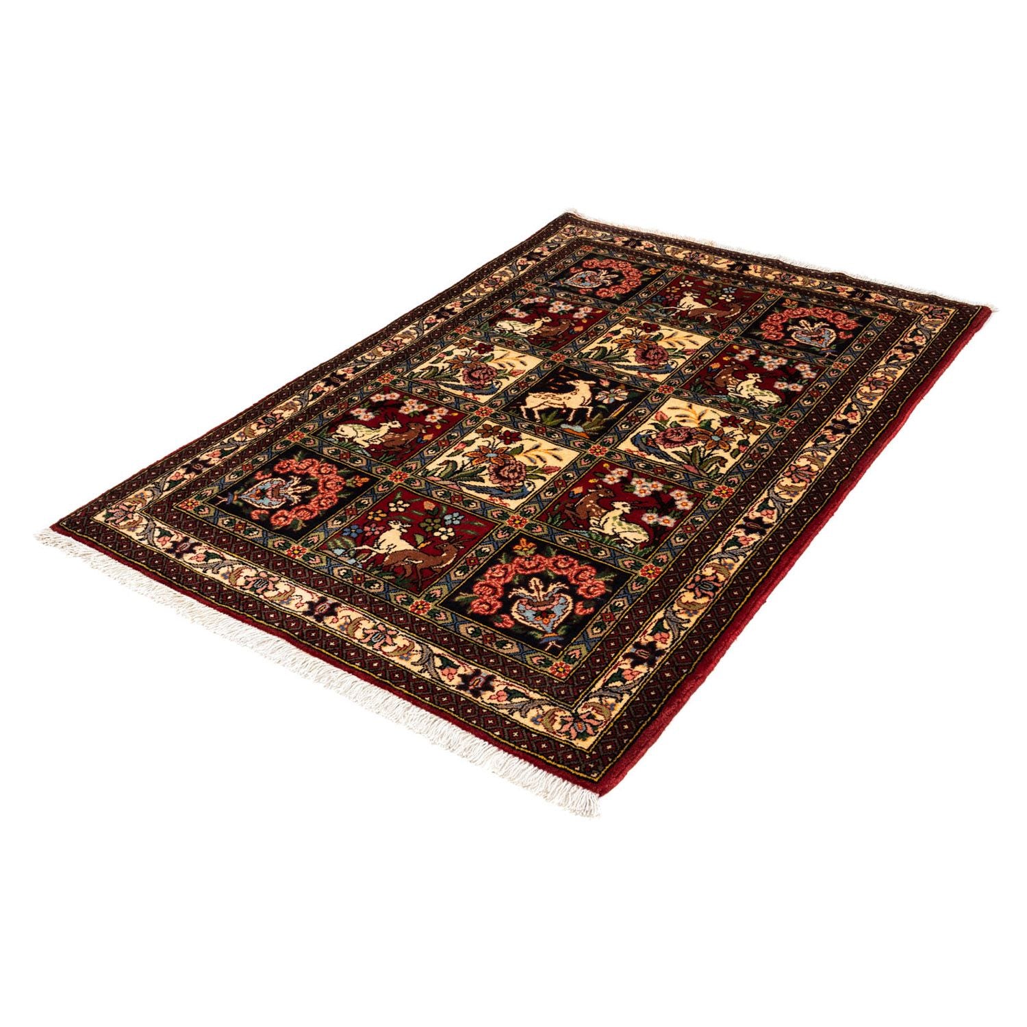 Persisk tæppe - Nomadisk - 160 x 108 cm - mørkerød