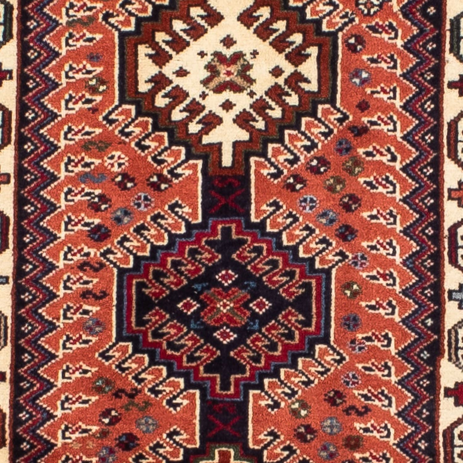 Løber Persisk tæppe - Nomadisk - 380 x 75 cm - lysrød