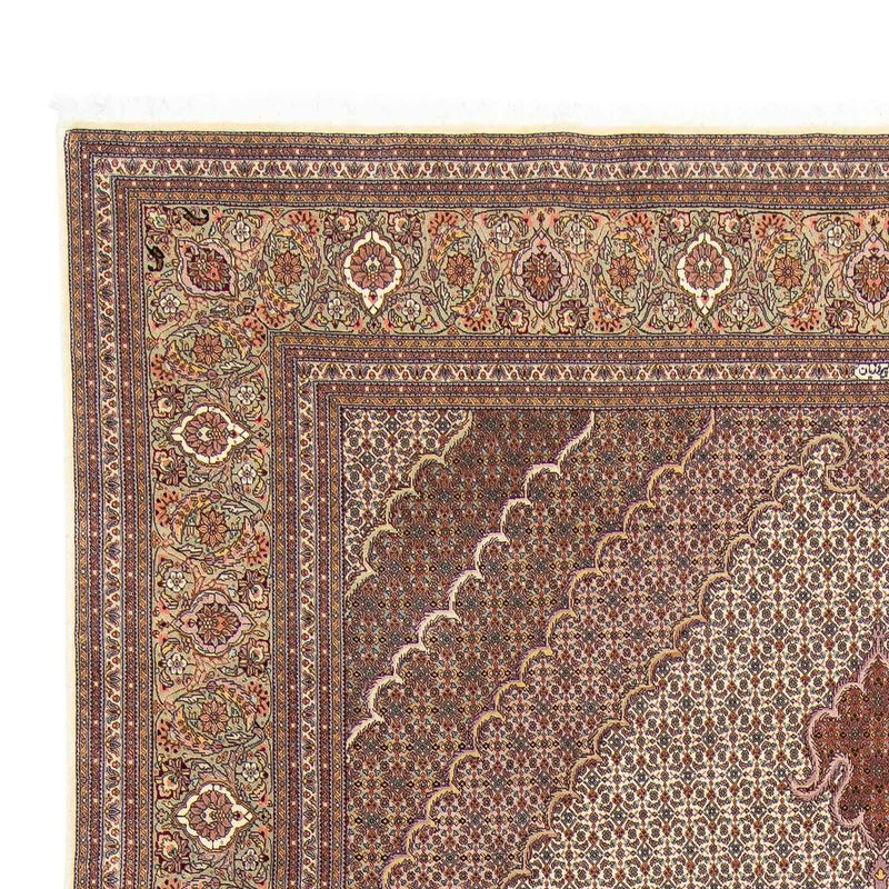 Persisk tæppe - Tabriz - 358 x 248 cm - lys brun
