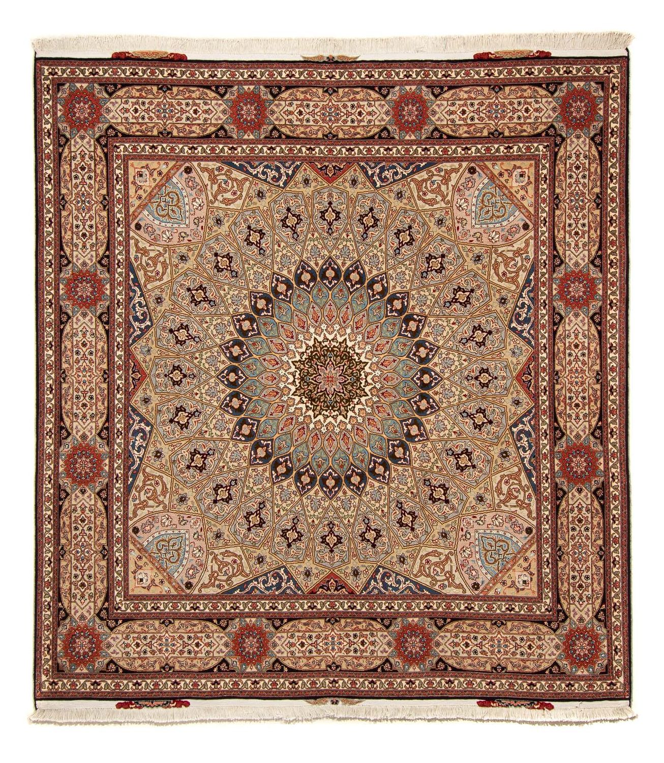 Persisk tæppe - Tabriz - Royal firkantet  - 206 x 204 cm - flerfarvet
