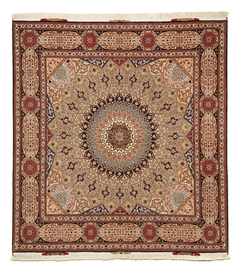 Persisk tæppe - Tabriz - Royal firkantet  - 206 x 204 cm - flerfarvet