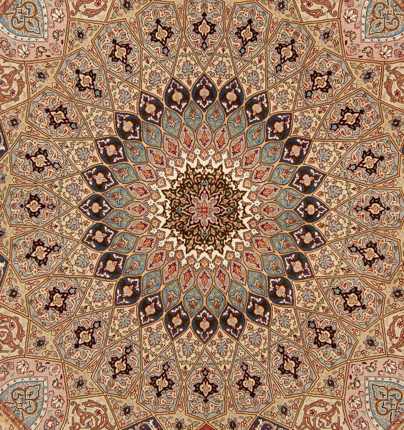 Persisk tæppe - Tabriz - Royal firkantet  - 206 x 204 cm - flerfarvet