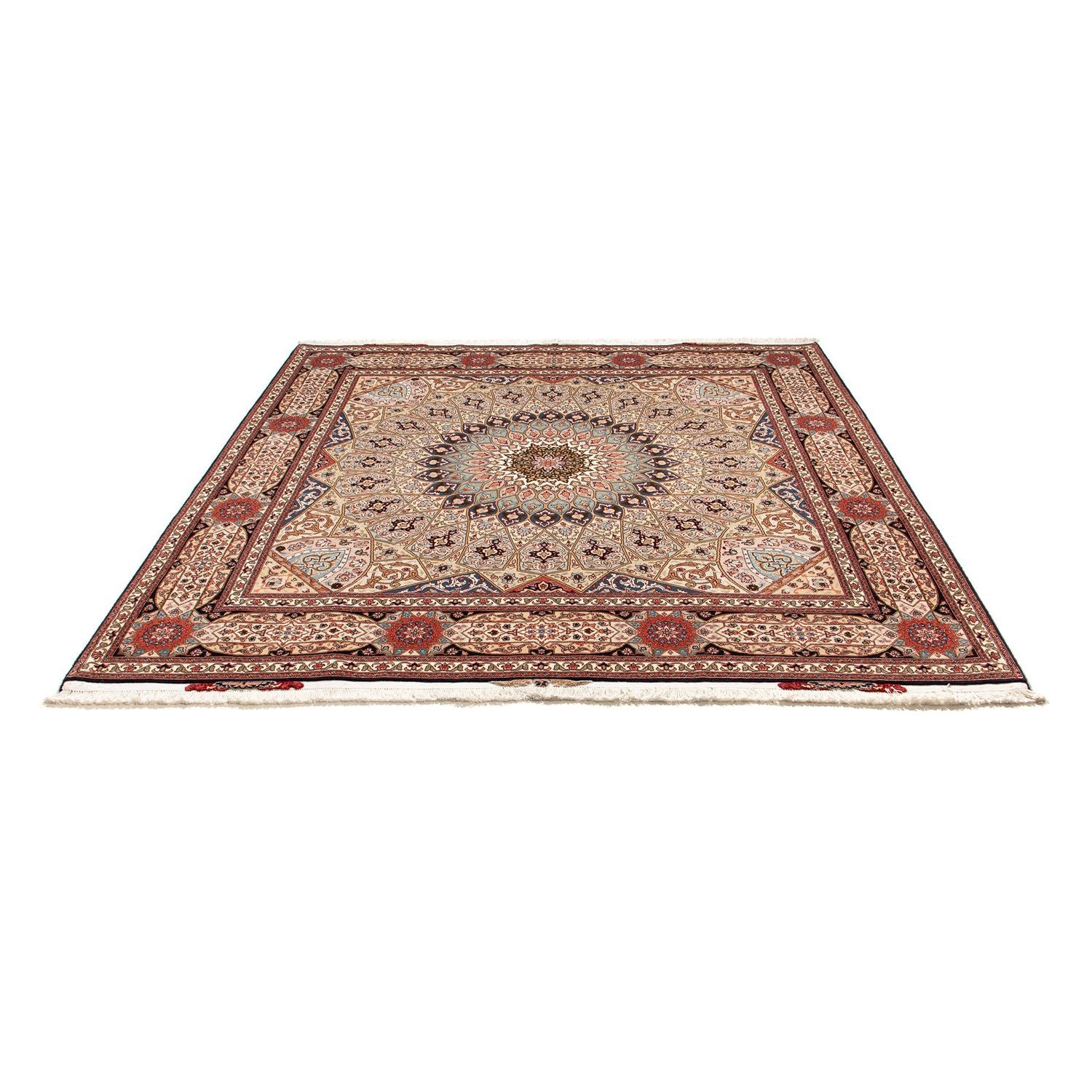 Persisk tæppe - Tabriz - Royal firkantet  - 206 x 204 cm - flerfarvet