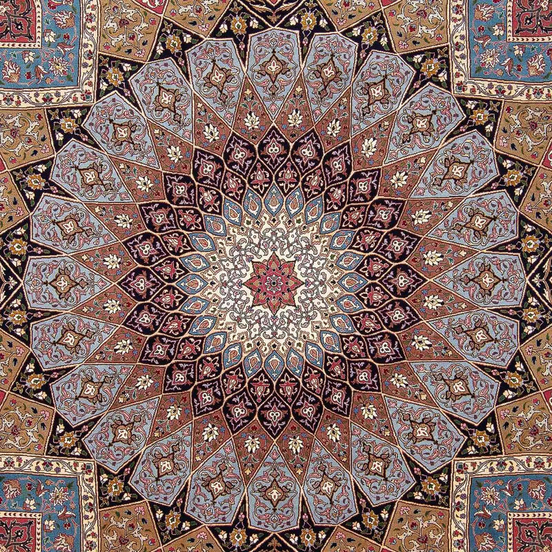 Persisk tæppe - Tabriz - Royal - 303 x 256 cm - flerfarvet