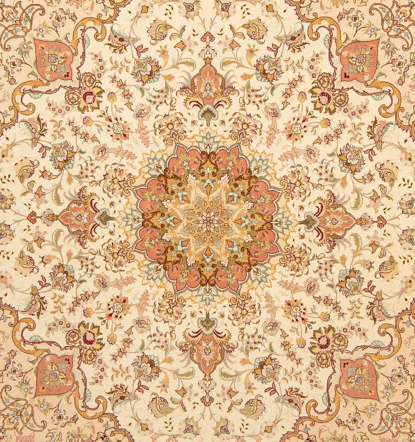 Persisk tæppe - Tabriz - Royal firkantet  - 212 x 205 cm - beige
