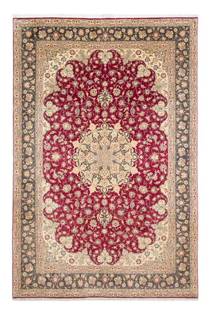 Persisk tæppe - Tabriz - Royal - 300 x 202 cm - mørkerød