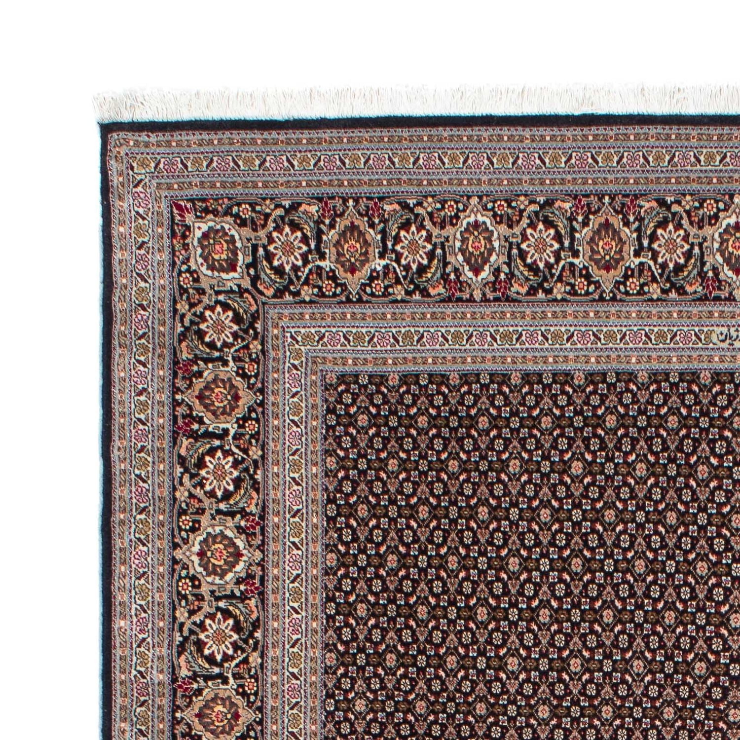 Persisk tæppe - Tabriz - 215 x 151 cm - mørkeblå
