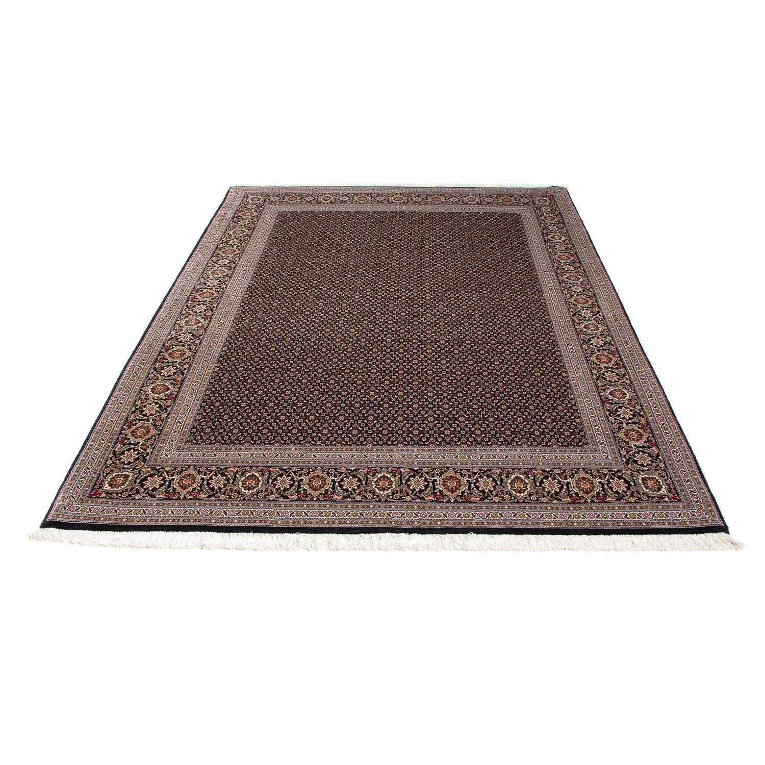 Persisk tæppe - Tabriz - 215 x 151 cm - mørkeblå