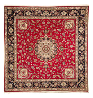 Persisk tæppe - Tabriz - Royal firkantet  - 254 x 254 cm - rød