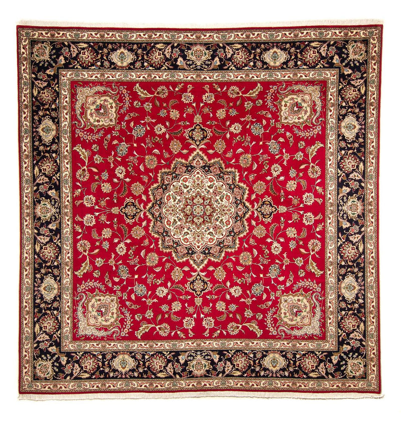 Persisk tæppe - Tabriz - Royal firkantet  - 254 x 254 cm - rød