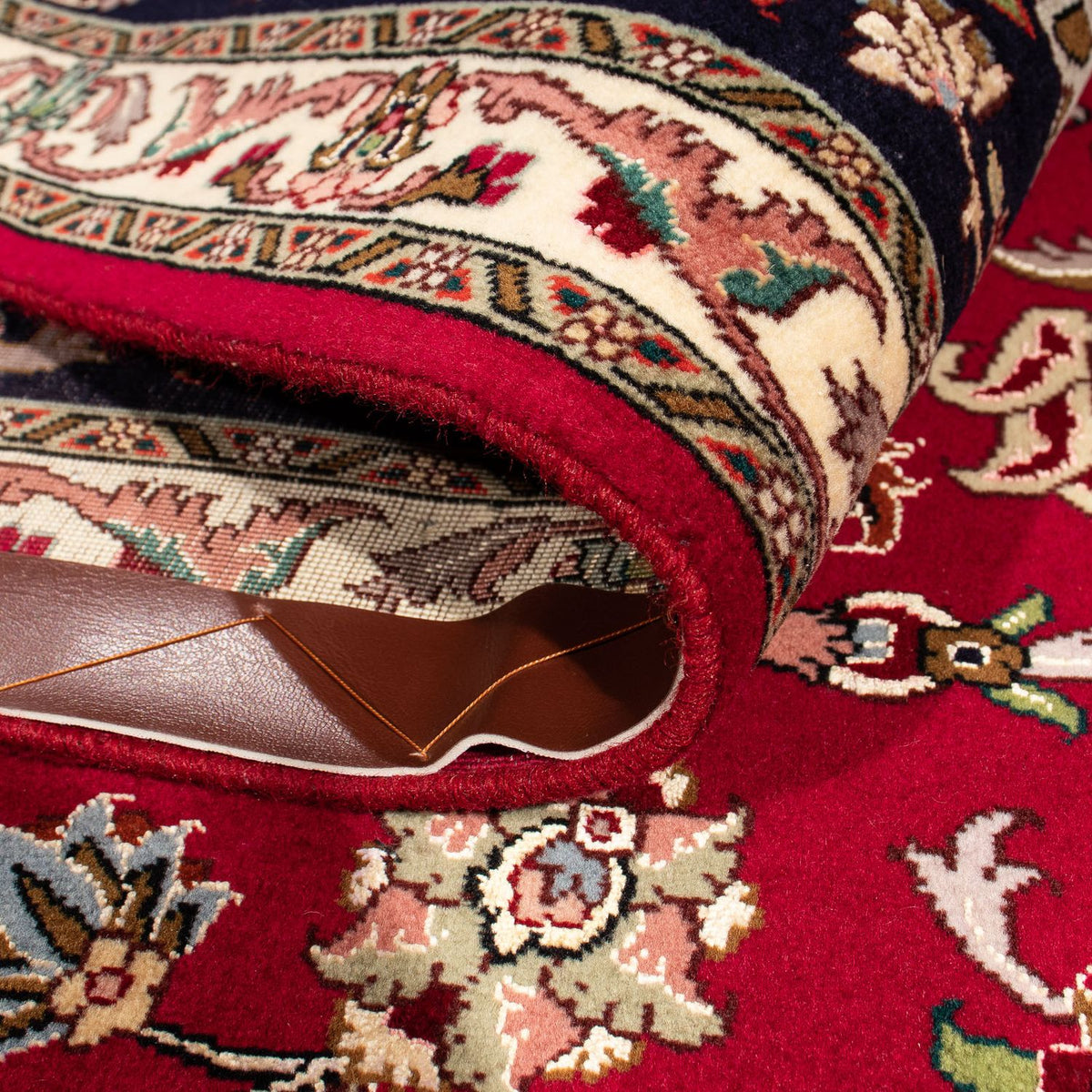 Persisk tæppe - Tabriz - Royal firkantet  - 254 x 254 cm - rød