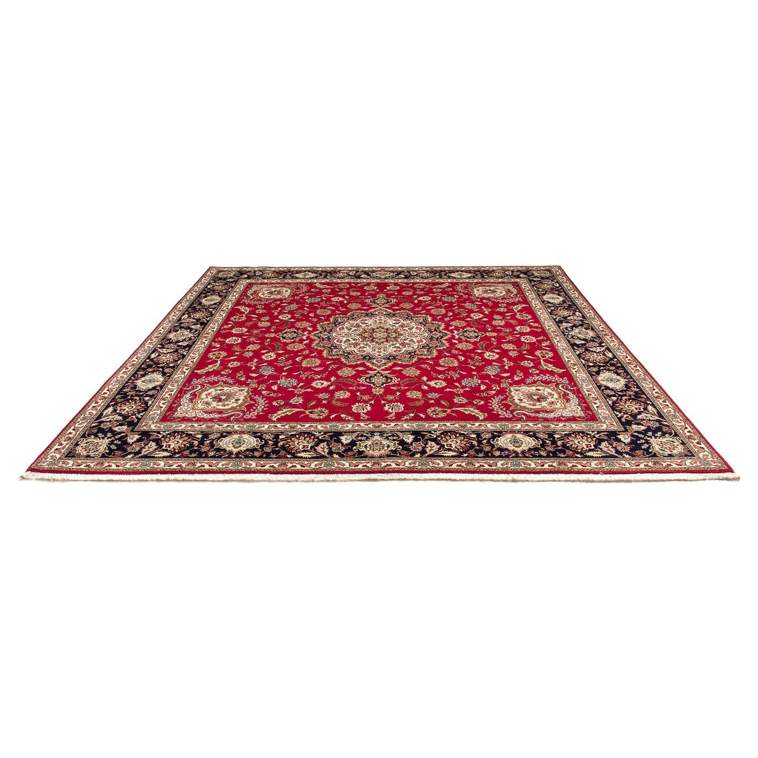 Persisk tæppe - Tabriz - Royal firkantet  - 254 x 254 cm - rød