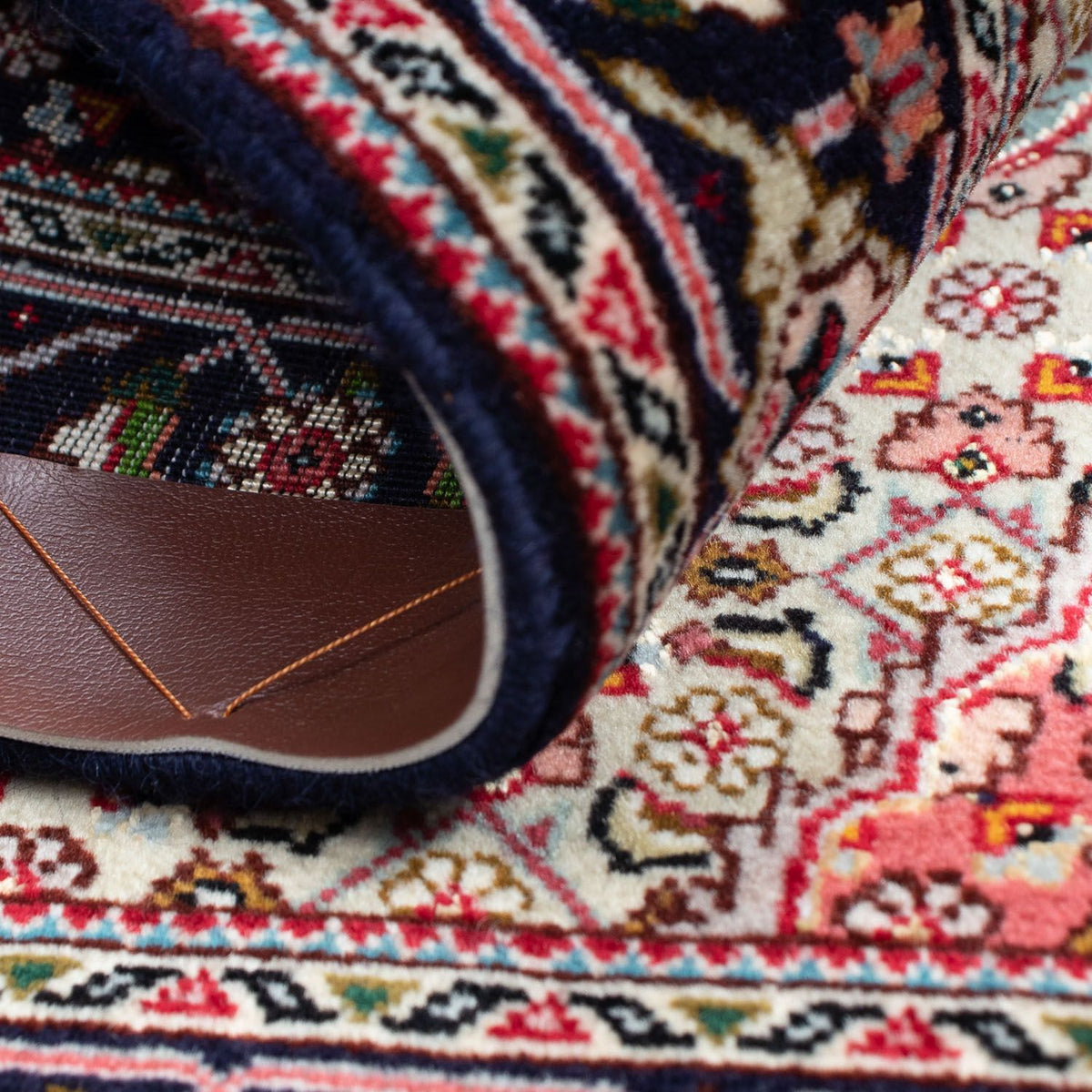 Persisk tæppe - Tabriz - Royal - 88 x 61 cm - mørkeblå