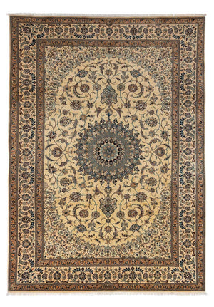 Persisk tæppe - Nain - Premium - 356 x 250 cm - mørk beige