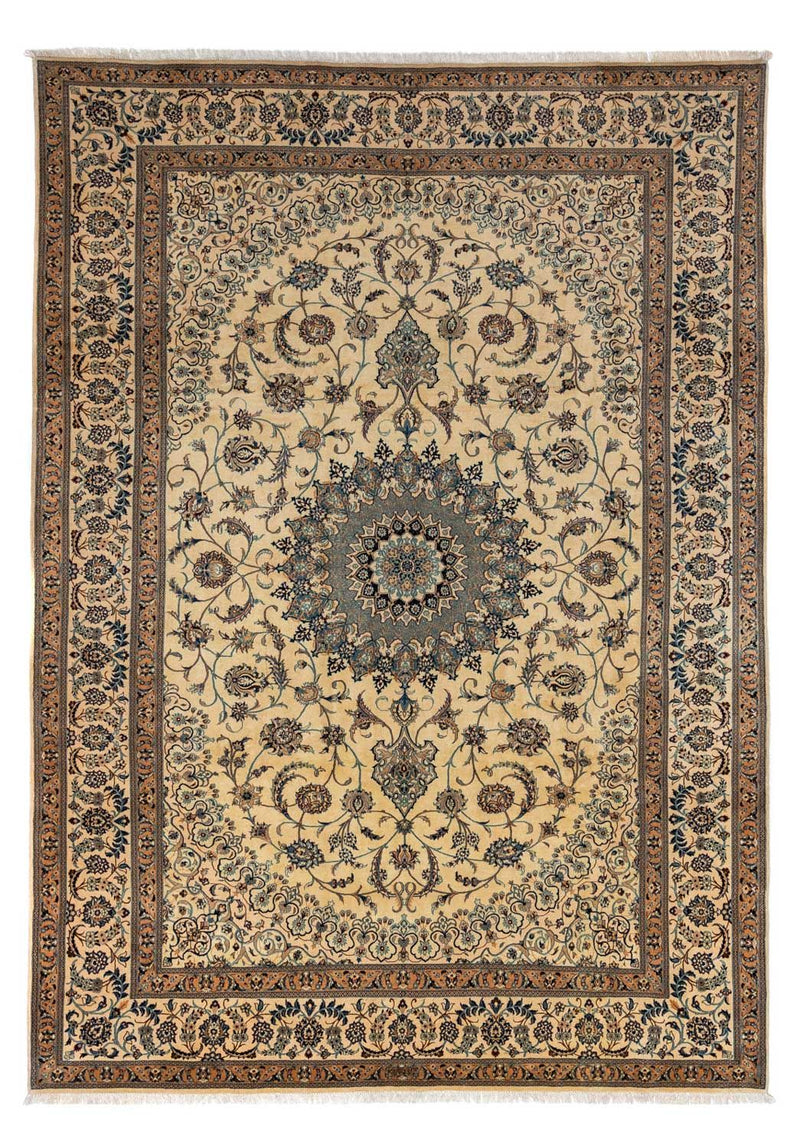 Persisk tæppe - Nain - Premium - 356 x 250 cm - mørk beige
