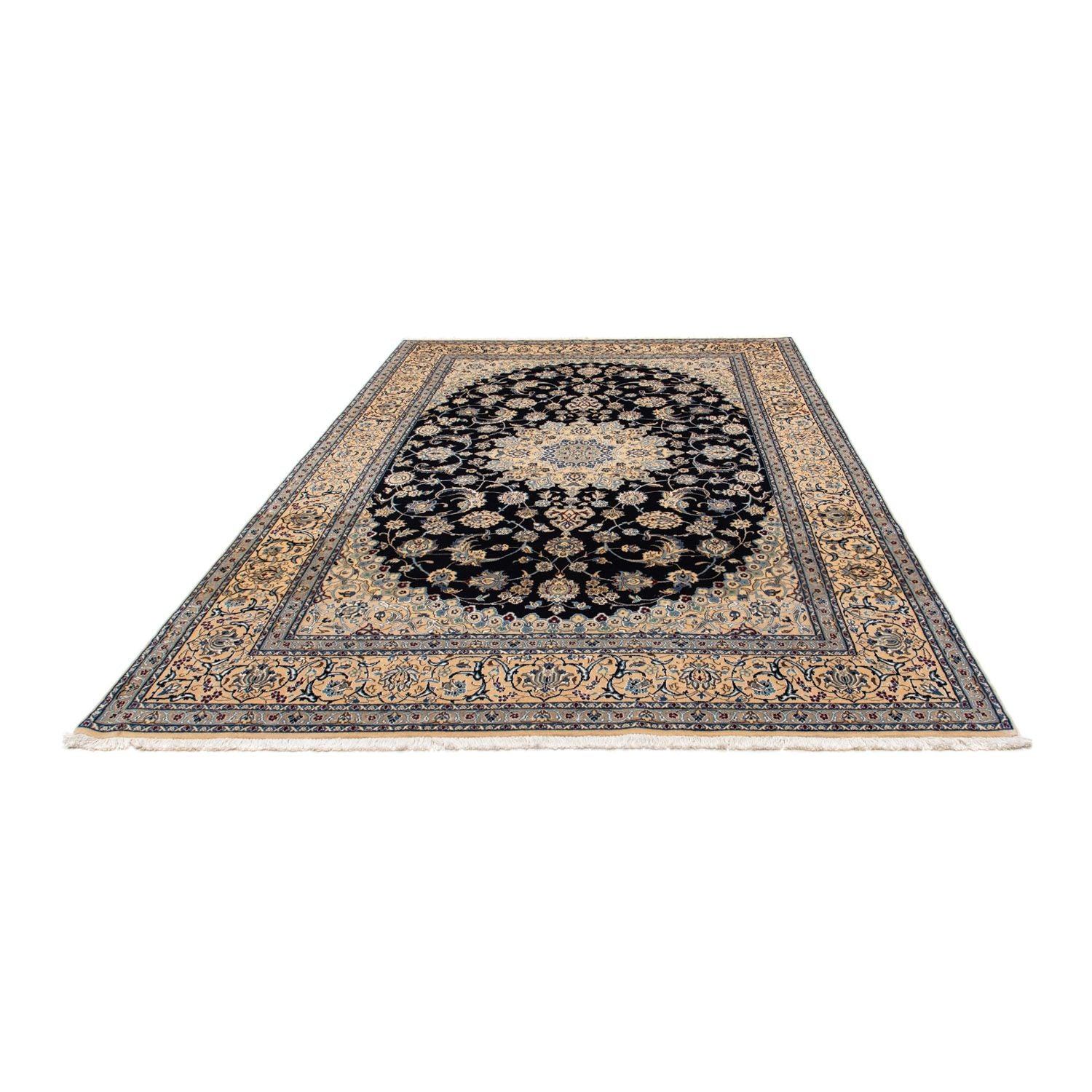 Persisk tæppe - Nain - Royal - 300 x 205 cm - sort