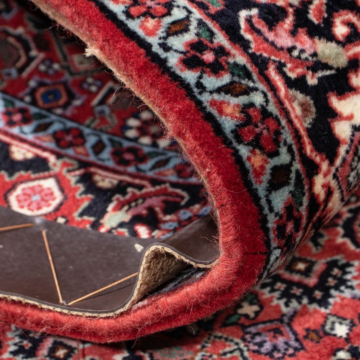 Persisk tæppe - Bijar - 193 x 176 cm - rød