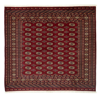Afghansk tæppe - Bukhara firkantet  - 205 x 193 cm - rød