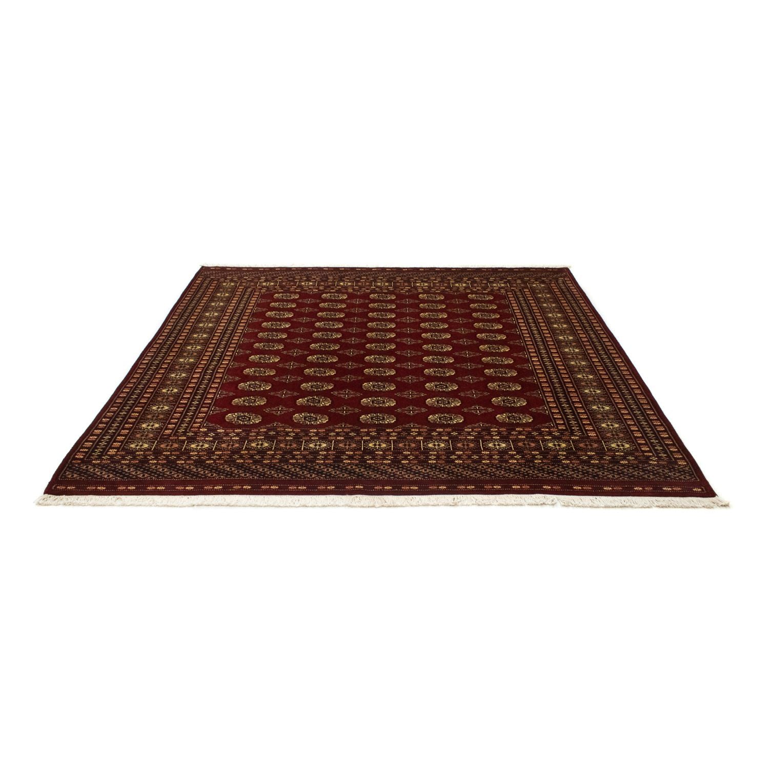 Afghansk tæppe - Bukhara firkantet  - 205 x 193 cm - rød