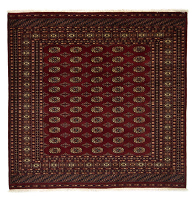 Afghansk tæppe - Bukhara firkantet  - 205 x 205 cm - rød