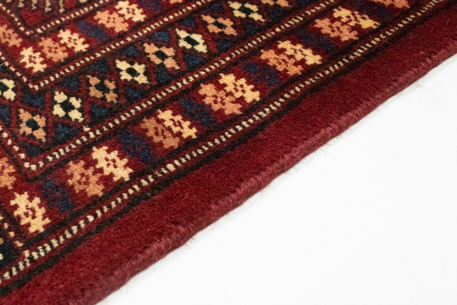 Afghansk tæppe - Bukhara firkantet  - 205 x 205 cm - rød