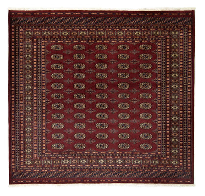 Afghansk tæppe - Bukhara firkantet  - 205 x 195 cm - rød