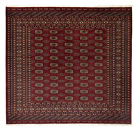 Afghansk tæppe - Bukhara firkantet  - 205 x 195 cm - rød